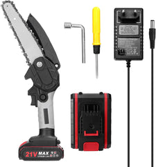 Mini kettingzaag - Elektrische snoeischaar - Met accu - Zwart - Mulcort