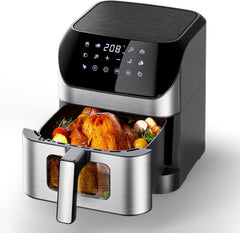 Airfryer XXL - heteluchtfriteuse - 8L - 2600W - Zwart - OYAJIA