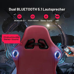 Ergonomische Bureaustoel -  Office Chair - Gamestoel - Volwassenen - Rood - GTPLAYER - ACE-PRO6