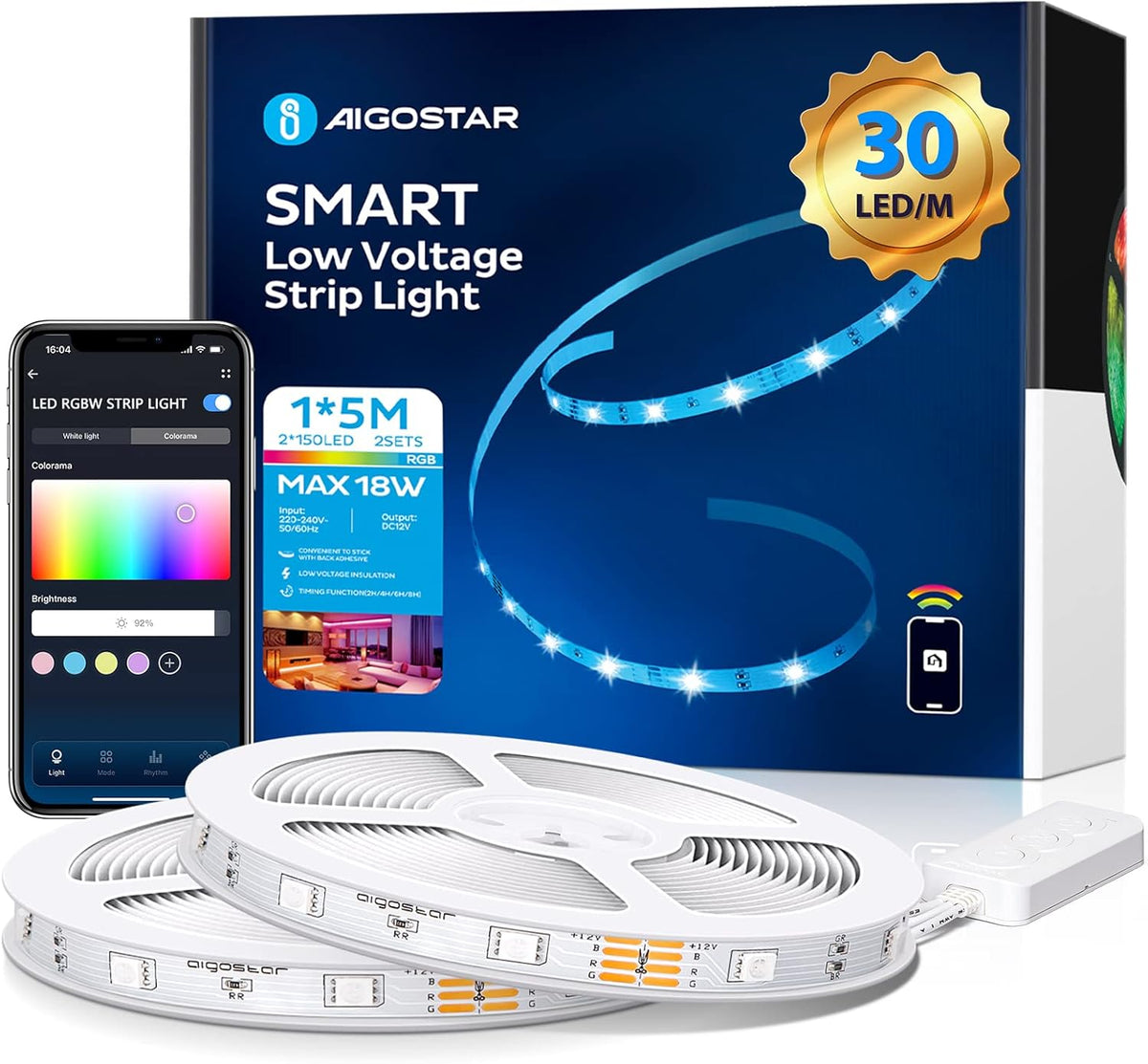 Led strip - Ledstrip - 5 meter - RGB - Aigostar