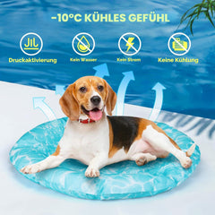 Nobleza Koelmat voor honden en katten, koeldeken voor honden, verkoelende deken, bed, huisdier, hondenkoelmat, zelfkoelend, koelkussen zomer, koelbed met niet-giftige gel, orbiculair, M, 72 cm