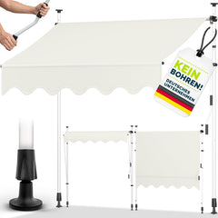Klemluifel - Balkon luifel - Verticale luifel - 400 cm - Beige - Tillvex®