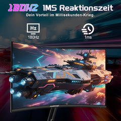 Gaming Monitor - Beeldscherm computer - 24 inch - Curved - 180Hz - FHD - Amzfast