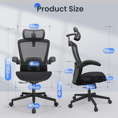 Ergonomische Bureaustoel -  Office Chair - Gamestoel - Volwassenen - Zwart - FLEXISPOT