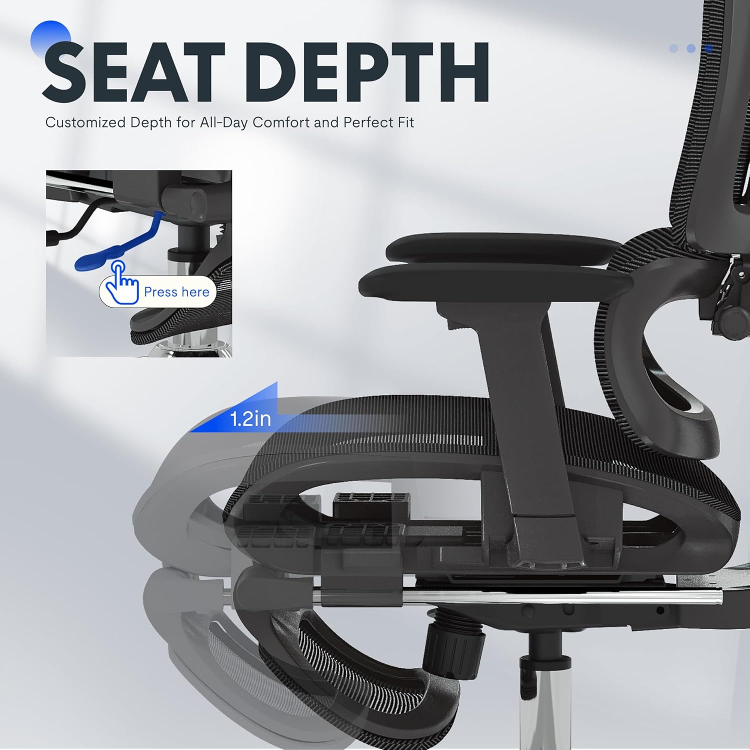 Ergonomische Bureaustoel -  Office Chair - Gamestoel - Volwassenen - Zwart - FLEXISPOT
