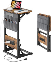 Laptoptafel - Bijzettafel - Verstelbaar - 70x40x30 - Bruin - HLDIRECT