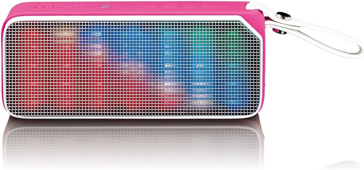 Lenco Bluetooth luidspreker BT-191, draagbare stereo, meerkleurig lichteffect, AUX, NFC, spatwaterdicht
