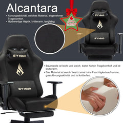 Ergonomische Bureaustoel -  Office Chair - Gamestoel - Volwassenen - Zwart - SYMINO •