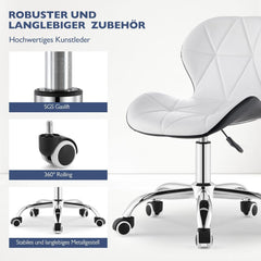Ergonomische Bureaustoel -  Office Chair - Gamestoel - Volwassenen - Wit - CLIPOP