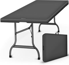 Tillvex® Inklapbare Tafel - Campingtafel - Klaptafel - 180x75cm - Antraciet