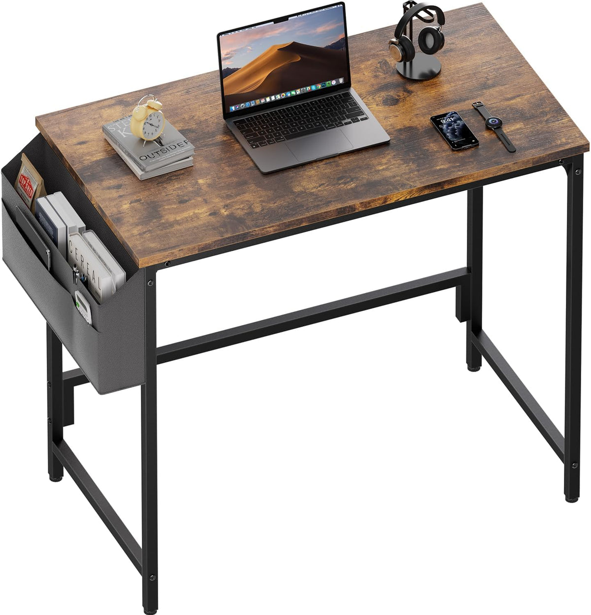 Bureau - Computertafel - Computerbureau - 80x50 cm - Bruin - HLONONE