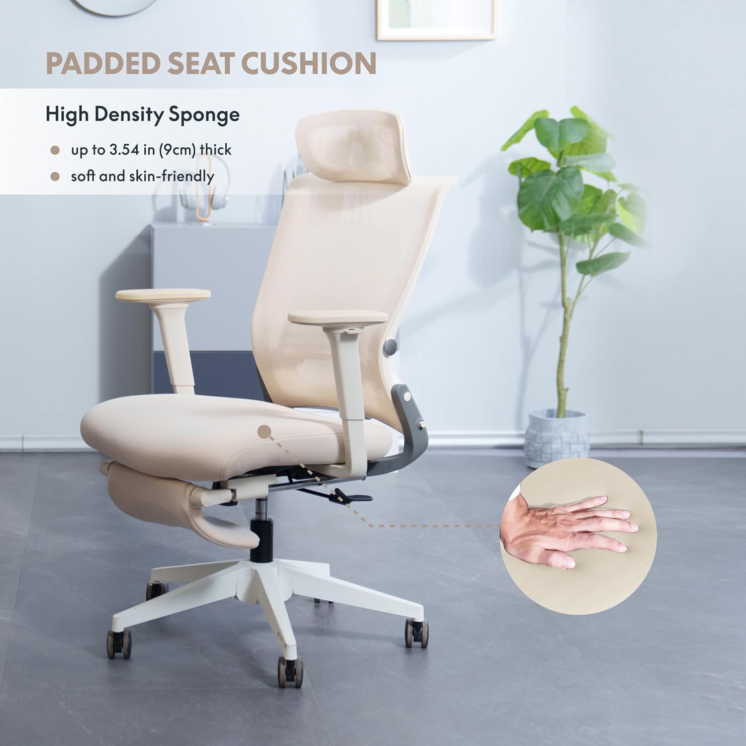 Ergonomische Bureaustoel -  Office Chair - Gamestoel - Volwassenen - Wit - FLEXISPOT
