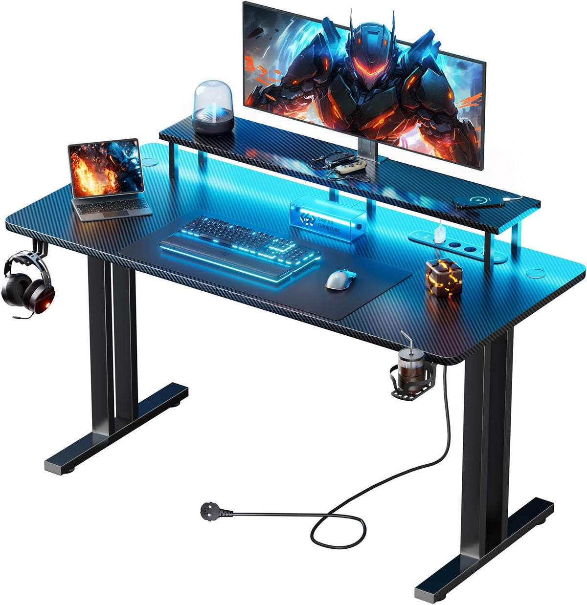 Gaming bureau - Gaming desk - Gaming tafel - 120x60 cm - Zwart