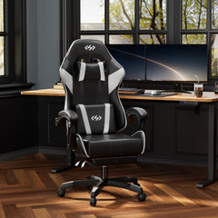 Ergonomische Bureaustoel -  Office Chair - Gamestoel - Volwassenen - Zwart/Wit - HLDIRECT