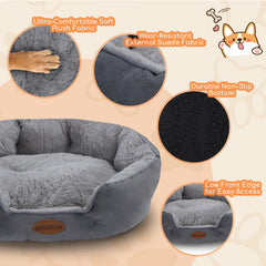 Hondenmand - Hondenkussen - Hondenbed - Grijs - 51 cm - Nobleza