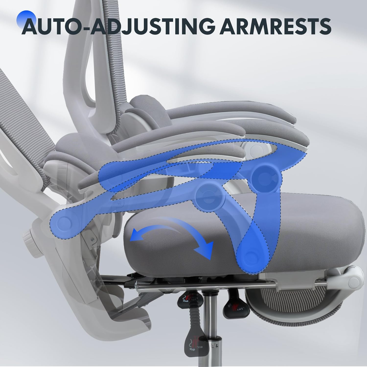 Ergonomische Bureaustoel -  Office Chair - Gamestoel - Volwassenen - Grijs - FLEXISPOT