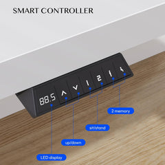 Zit sta bureau - Elektrisch - Verstelbaar - 180x80 cm - Wit - QE1W - FLEXISPOT