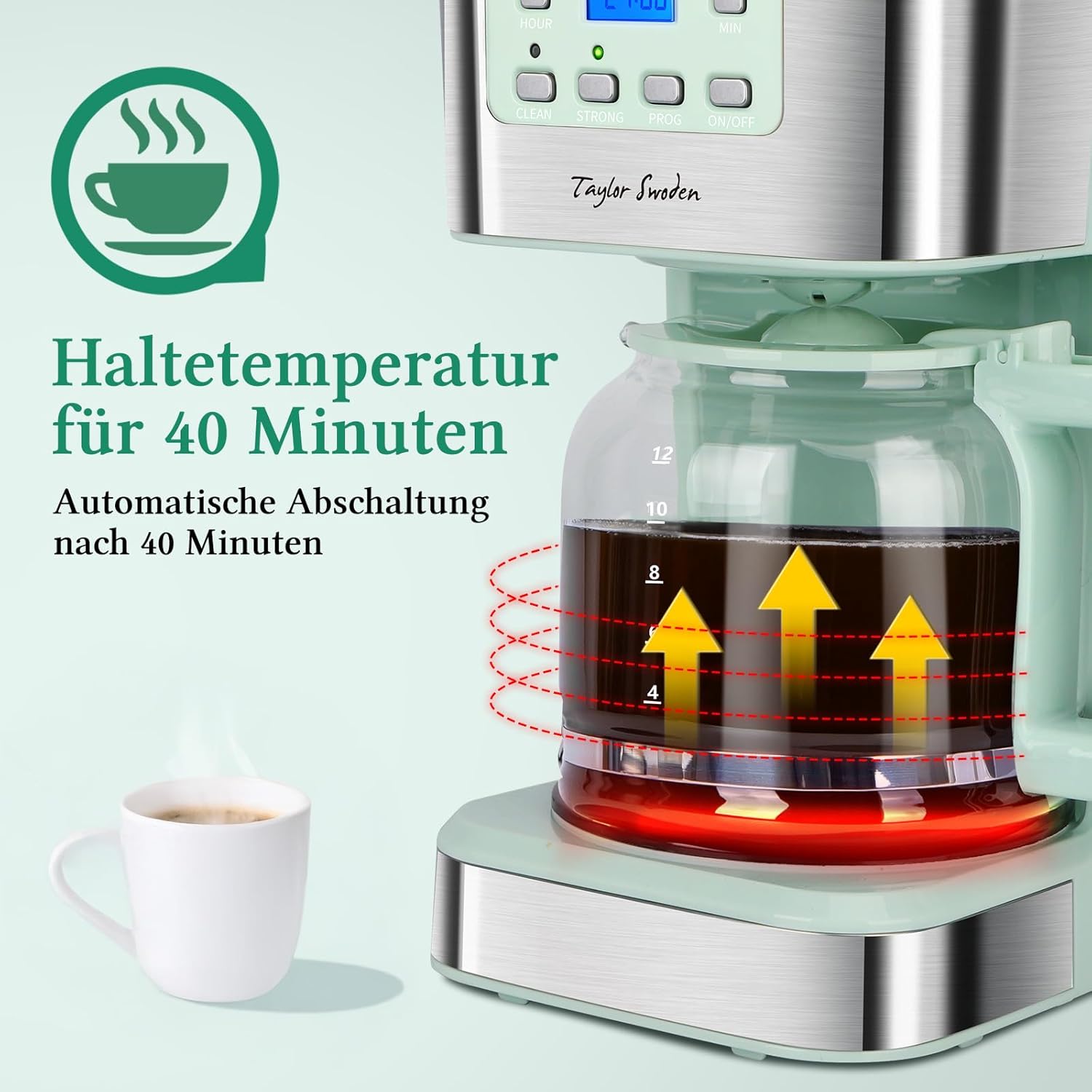 Koffiezetapparaat - filterkoffie - met thermoskan - RVS - Taylor Swoden