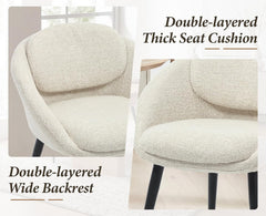 Eetkamerstoelen - Set van 2 - Met armleuning - Beige - Ya-Home