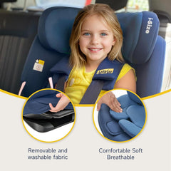 Autostoel - Isofix Autostoeltje - 15 maanden-12 jaar - Blauw - Jovikids