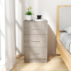 COSTWAY Bureaubox met 3 laden voor A4-vellen, brief, mappen en documenten, ladekast voor kantoor, slaapkamer, 37 x 34 x 66,5 cm (1 stuk, cementgrijs)