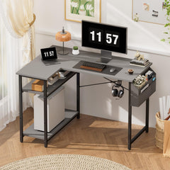 Bureau - Computertafel - Computerbureau - 110x80 cm - Grijs