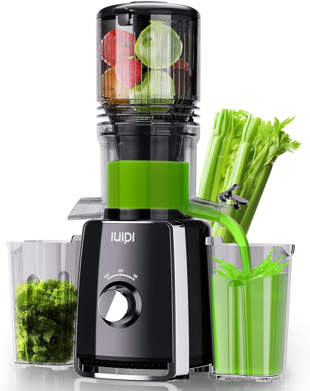 Slowjuicer - Sapcentrifuge - Groenten en fruit - Zwart - SPZTJK