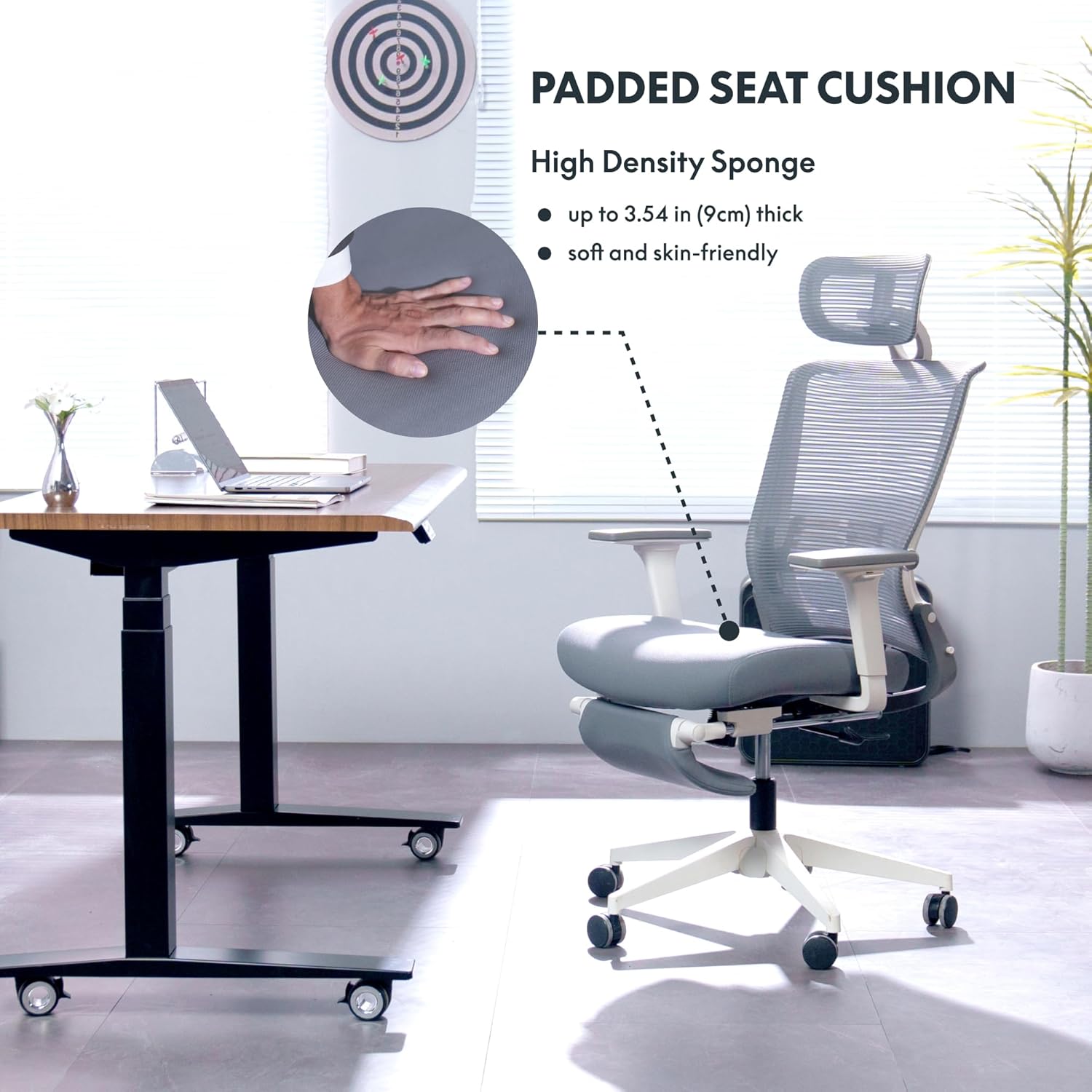 Ergonomische Bureaustoel -  Office Chair - Gamestoel - Volwassenen - Grijs - FLEXISPOT
