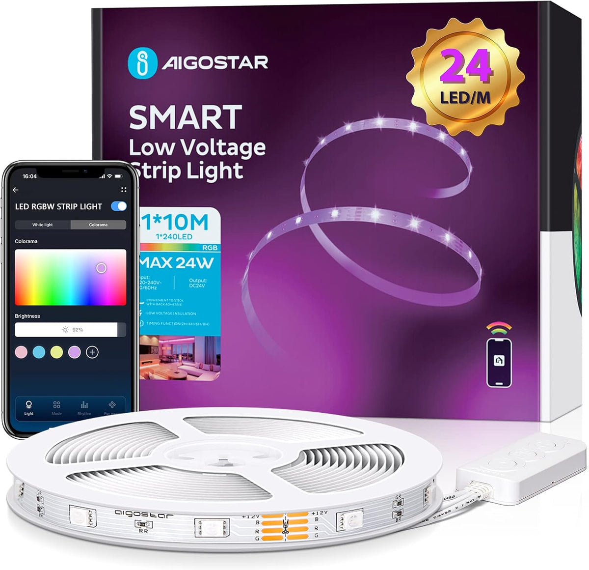 Led strip - Ledstrip - 10 meter - RGB - Aigostar •