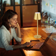 Tafellamp oplaadbaar - Slaapkamer - 2 Stuks - Goud - Zoeger