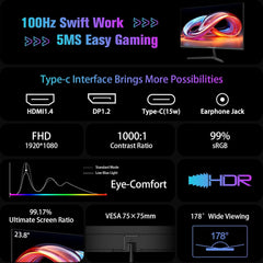 Gaming Monitor - Beeldscherm computer - 24 inch - 100Hz - FHD - Minifire