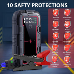 Jumpstarter voor auto - Starthulp - 12V - 5000A - Zwart - BSMOOM