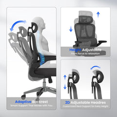 Ergonomische Bureaustoel -  Office Chair - Gamestoel - Volwassenen - Zwart - FLEXISPOT
