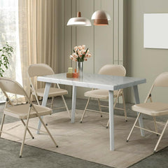 Klapstoelen - Vouwstoelen - Set van 6 - Eettafelstoelen - Khaki