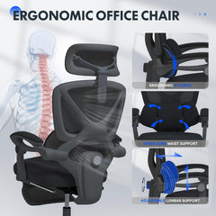 Ergonomische Bureaustoel -  Office Chair - Gamestoel - Volwassenen - Zwart - OC4B - FLEXISPOT