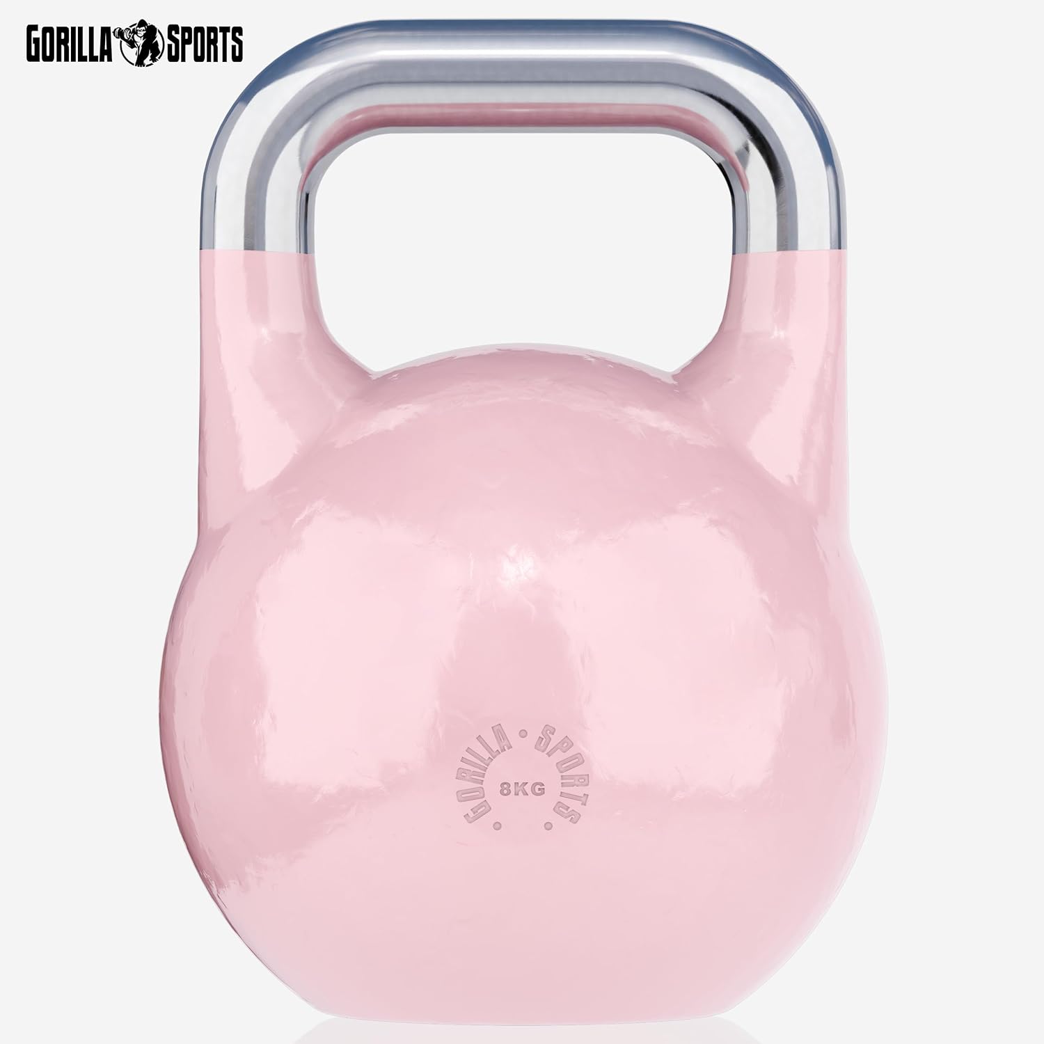 Gorilla Sports Competition Kettlebell van 8-40 kg staal, wedstrijdkogelhalter •