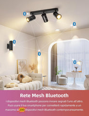 Aigostar Plafondspot GU10 Smart, 3 lichtpunten, led-plafondlamp, dimbaar, wandspot, compatibel met Alexa, plafondspots met afstandsbediening, voor keuken, slaapkamer, woonkamer (met intelligente