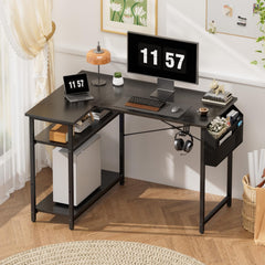 Bureau - Computertafel - Computerbureau - 110x80 cm - Zwart - HLONONE