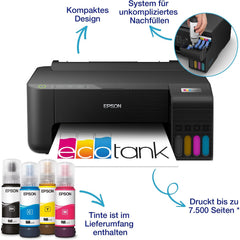 Epson EcoTank ET-1810 A4 Wi-Fi-inkttankprinter, met een meegeleverde voorraad inkt tot 3 jaar