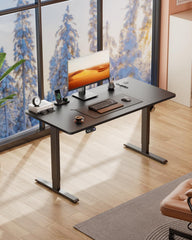 SOLAVERO Elektrisch bureau (140 cm), hoogteverstelling: 72 - 117 cm, draagvermogen: 70 kg, zwart