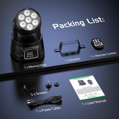 Discolamp - Roterende disco lamp - Met afstandsbediening - RGBW - Zwart