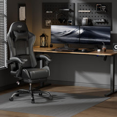Ergonomische Bureaustoel -  Office Chair - Gamestoel - Volwassenen - Zwart/Grijs - HLDIRECT •