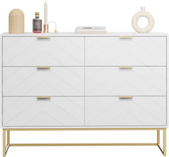 Commode - Dressoir - Ladekast - 100x34x73,5 cm - Wit - UEV