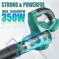 Snoerloze bladblazer, 140 CFM 130 MPH Snoerloze tuinblazers met 2 stuks 5,5 Ah-accu's, 2-delige buizen, snelheidsregelaar, elektrische bladblazer voor stof, sneeuwpuin, tuin, werk rond het huis