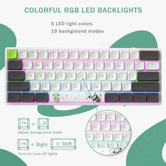 Gaming toetsenbord - Mechanisch toetsenbord - Mechanical Keyboard - 60% - Wit - MIHIYIRY