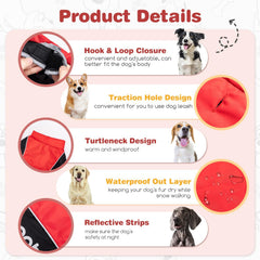 Hondenjas - Hondentrui - Winter - XL - Rood - Nobleza