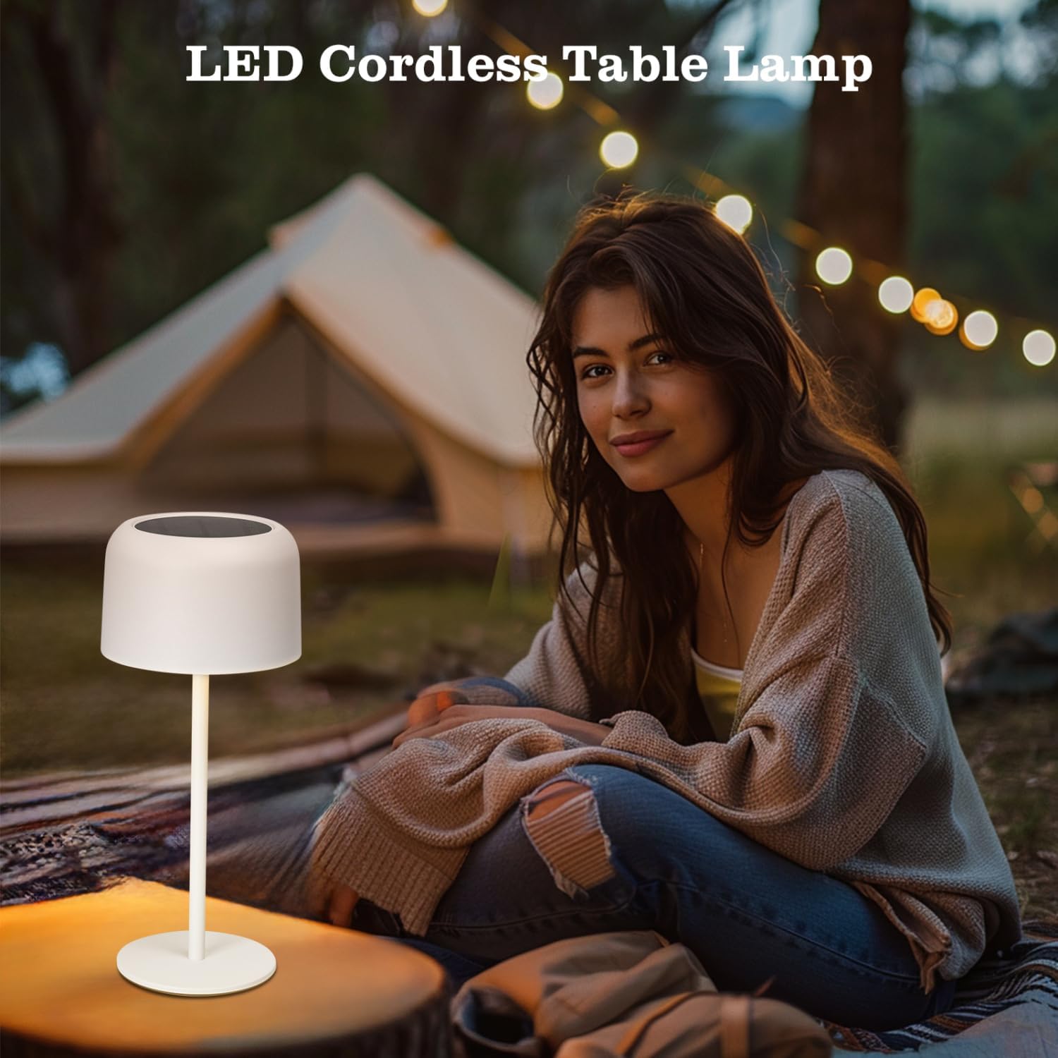 Tafellamp - Bureaulamp - Tafellamp oplaadbaar - Wit - Aigostar