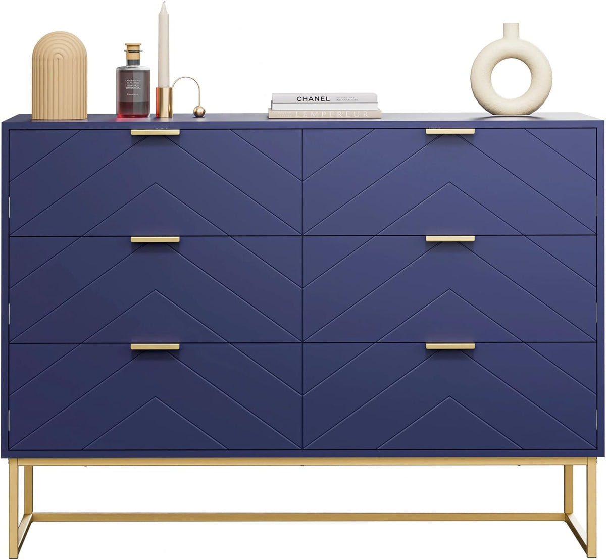 Commode - Dressoir - Ladekast - 100x34x73,5 cm - Marineblauw - UEV