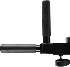 Physionics® Dip-station - voor wandmontage, 4 antislip handgrepen, verstelbaar, met bekleding van kunstleer - dipstangen, rugtrainer, buiktrainer