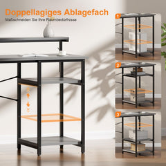 Bureau - Computertafel - Computerbureau - 100x48 cm - Grijs